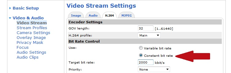 Video Stream Settings