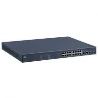 EX17162A Unmanaged 16-port 10/100BASE-TX PoE (IEEE 802.3at) and 2-port combo Gigabit SFP Ethernet Switch